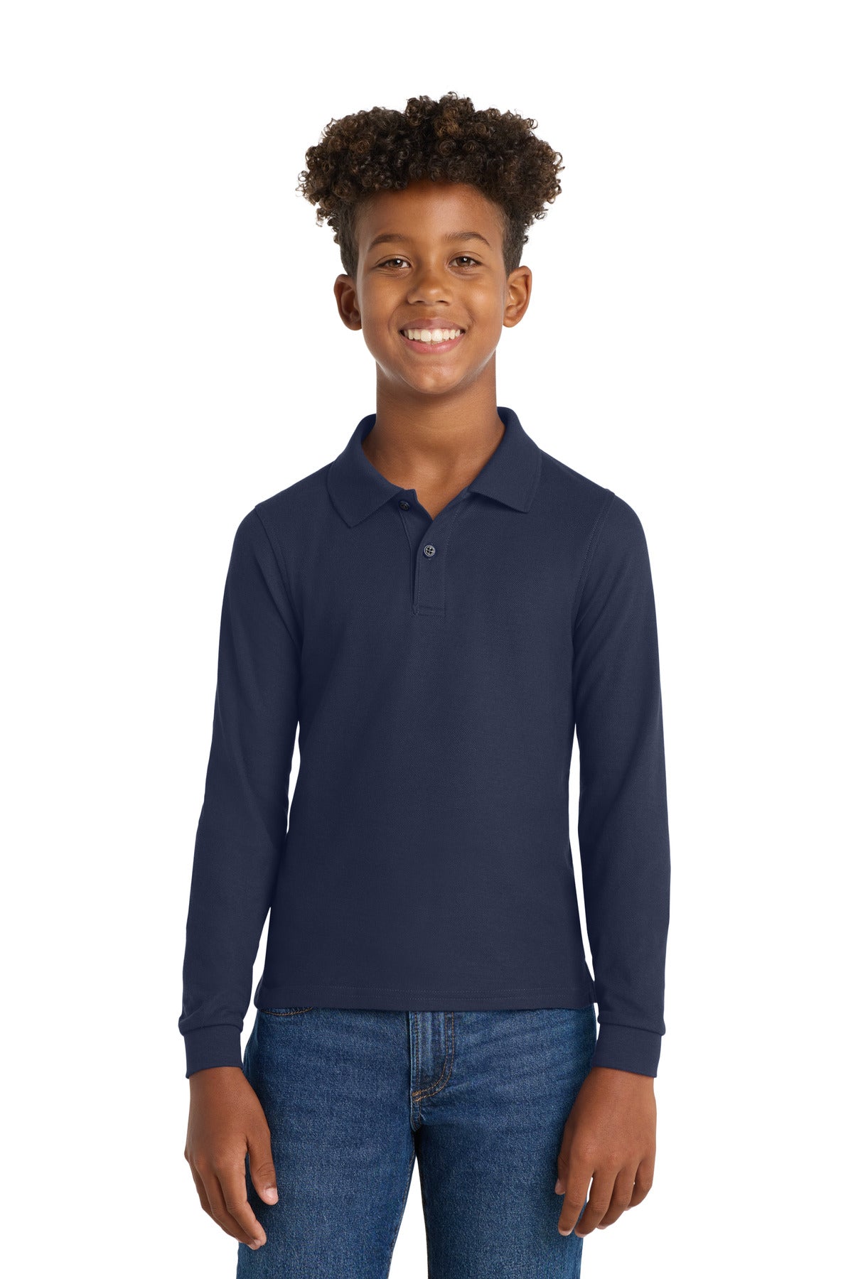 Port Authority ®  Youth Long Sleeve Silk Touch™ Polo.  Y500LS - Port Authority Y500LS