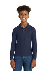 Port Authority ®  Youth Long Sleeve Silk Touch™ Polo.  Y500LS - Port Authority Y500LS