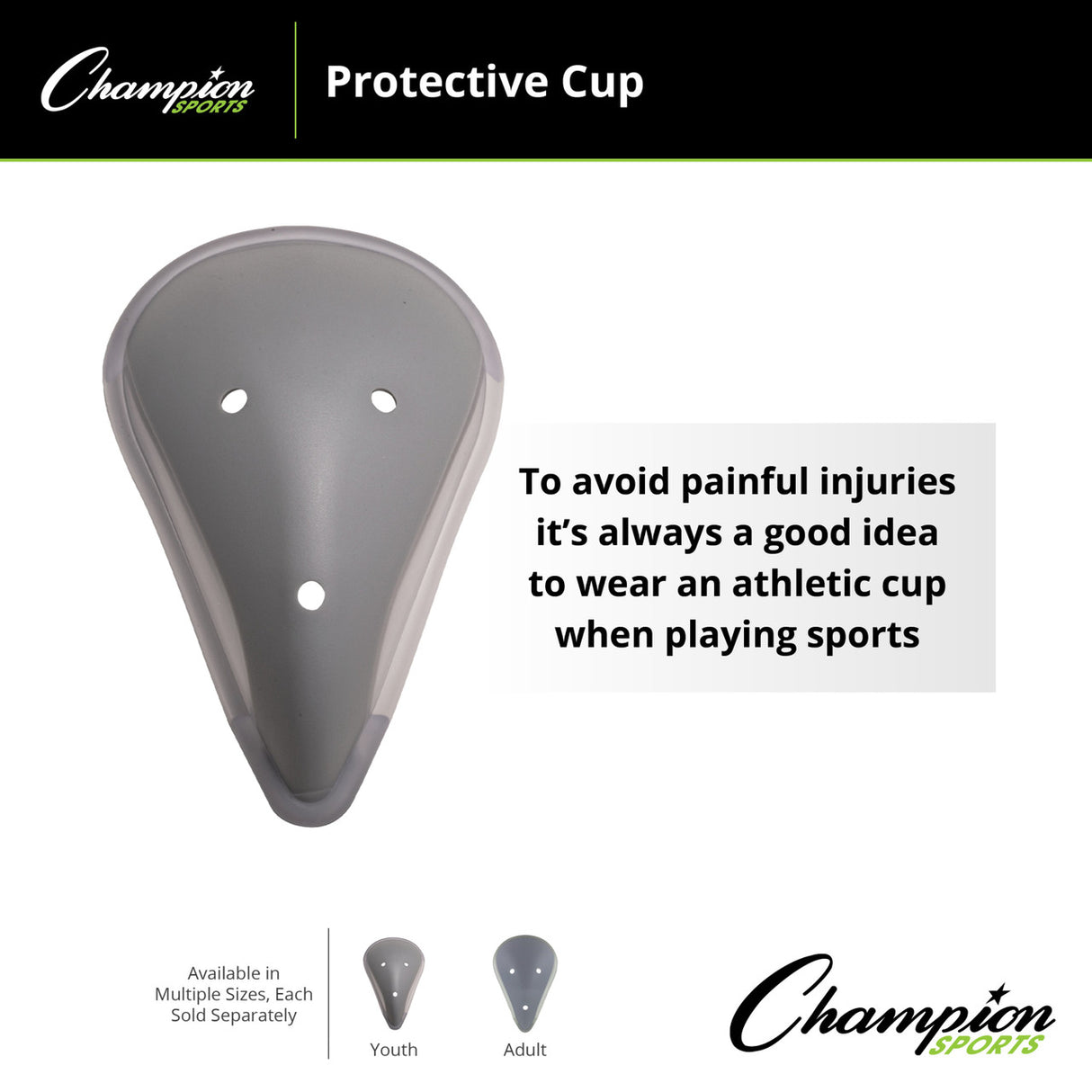 Champion Sports PROTECTIVE ATHLETIC CUP ADULT