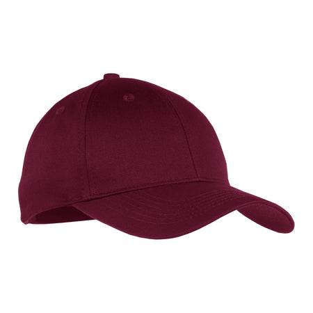 Port & Company ® Youth Six-Panel Twill Cap. YCP80 - Port & Company YCP80 Caps Port & Company Maroon OSFA