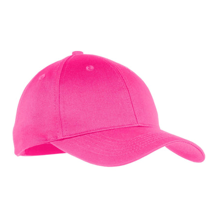 Port & Company ® Youth Six-Panel Twill Cap. YCP80 - Port & Company YCP80 Caps Port & Company Neon Pink OSFA