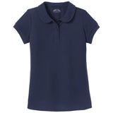 Girls Silk Touch Peter Pan Collar Polo Polos/Knits Joe's USA True Navy Youth X-Small