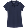 Girls Silk Touch Peter Pan Collar Polo Polos/Knits Joe's USA True Navy Youth X-Small