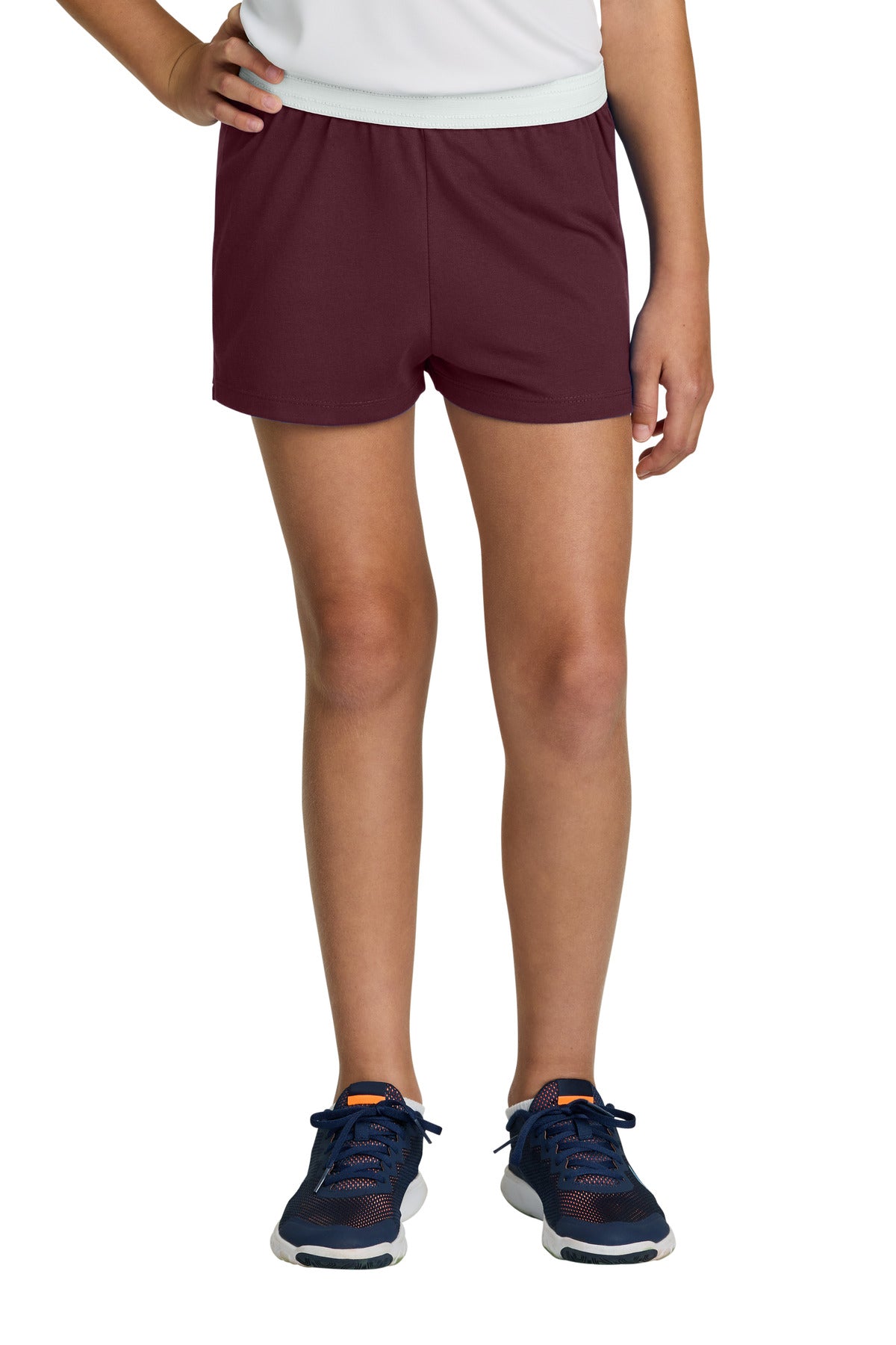 Sport-Tek YGST311 Girls Jersey Knit Squad Short