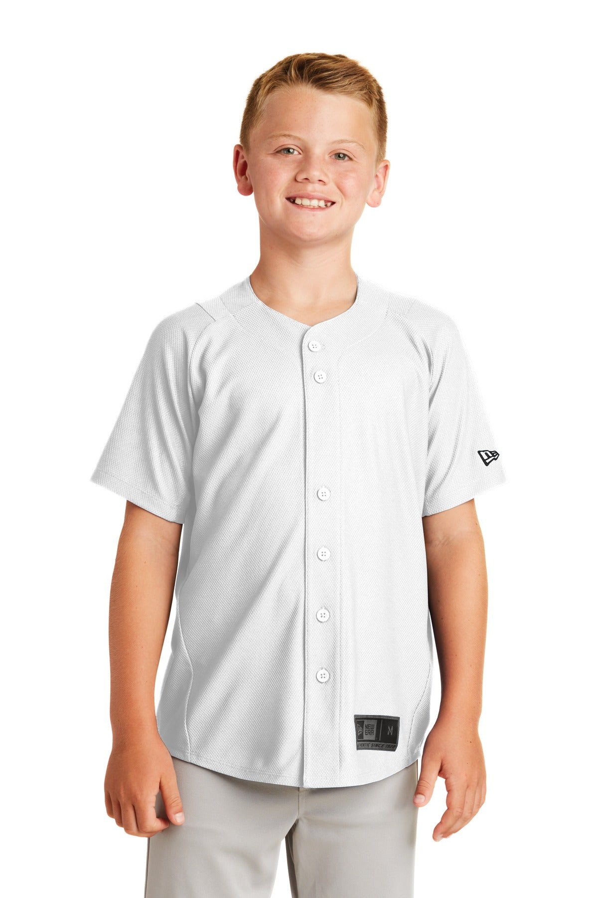 New Era YNEA220 Youth Diamond Era Full-Button Jersey