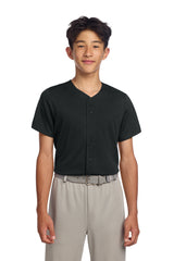 Sport-Tek YST220 Youth PosiCharge Tough Mesh Full-Button Jersey