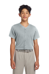 Sport-Tek YST220 Youth PosiCharge Tough Mesh Full-Button Jersey