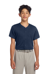 Sport-Tek YST220 Youth PosiCharge Tough Mesh Full-Button Jersey