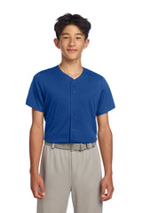 Sport-Tek ®  Youth PosiCharge ®  Tough Mesh Full-Button Jersey YST220 - Sport-Tek YST220