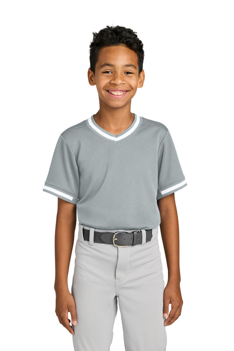 Sport-Tek ®  Youth Tough Mesh V-Neck Baseball Jersey YST221 - Sport-Tek YST221