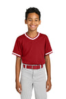 Sport-Tek YST221 Youth Tough Mesh V-Neck Baseball Jersey