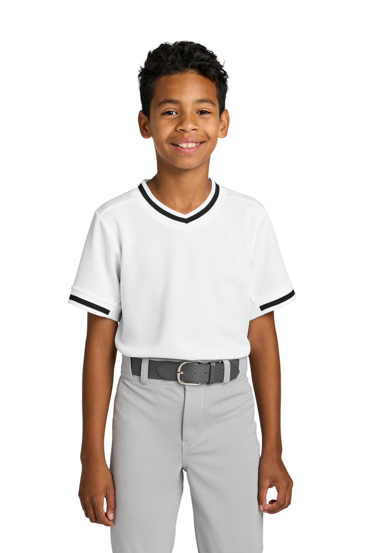 Sport-Tek ®  Youth Tough Mesh V-Neck Baseball Jersey YST221 - Sport-Tek YST221