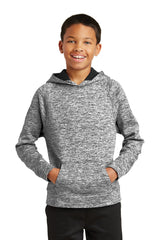 Sport-Tek ®  Youth PosiCharge ®  Electric Heather Fleece Hooded Pullover. YST225 - Sport-Tek YST225