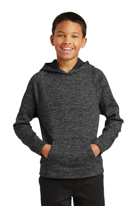 Sport-Tek ®  Youth PosiCharge ®  Electric Heather Fleece Hooded Pullover. YST225 - Sport-Tek YST225