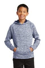 Sport-Tek ®  Youth PosiCharge ®  Electric Heather Fleece Hooded Pullover. YST225 - Sport-Tek YST225
