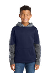 Sport-Tek ®  Youth Sport-Wick ®  Mineral Freeze Fleece Colorblock Hooded Pullover. YST231 - Sport-Tek YST231