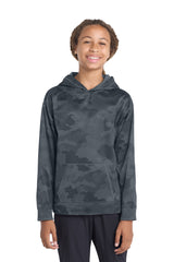 Sport-Tek ®  Youth Sport-Wick ®  CamoHex Fleece Hooded Pullover.  YST240 - Sport-Tek YST240
