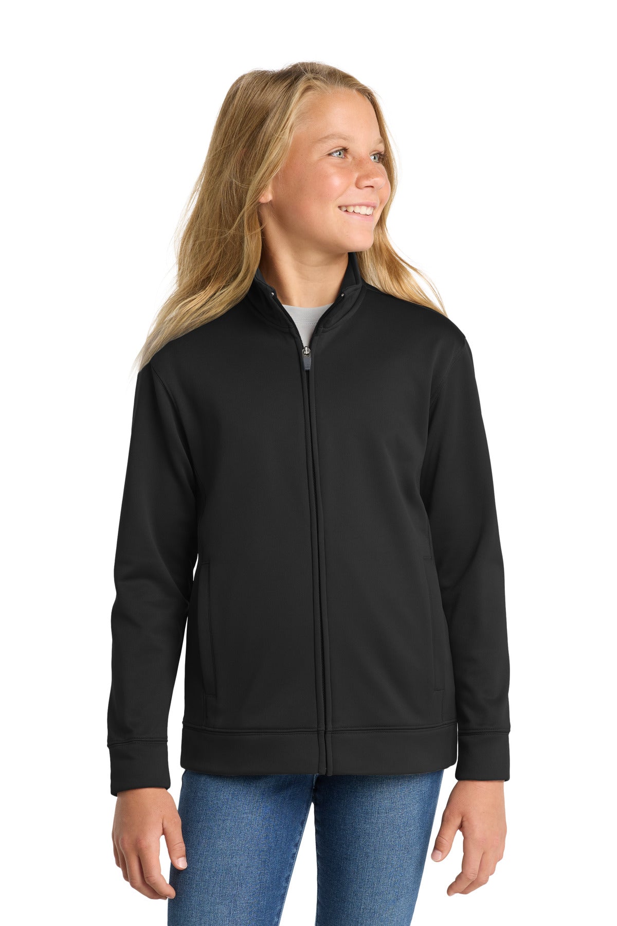 Sport-Tek ®  Youth Sport-Wick ®  Fleece Full-Zip Jacket.  YST241 - Sport-Tek YST241