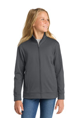 Sport-Tek ®  Youth Sport-Wick ®  Fleece Full-Zip Jacket.  YST241 - Sport-Tek YST241