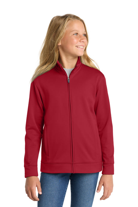 Sport-Tek ®  Youth Sport-Wick ®  Fleece Full-Zip Jacket.  YST241 - Sport-Tek YST241