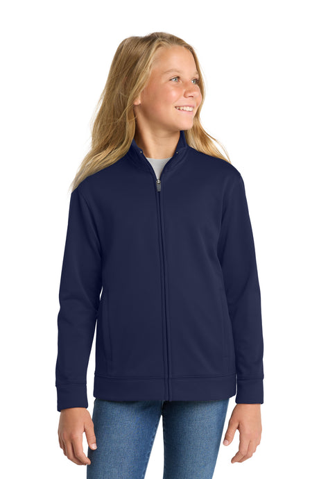 Sport-Tek YST241 Youth Sport-Wick Fleece Full-Zip Jacket | Wholesale Youth Fleece Jackets