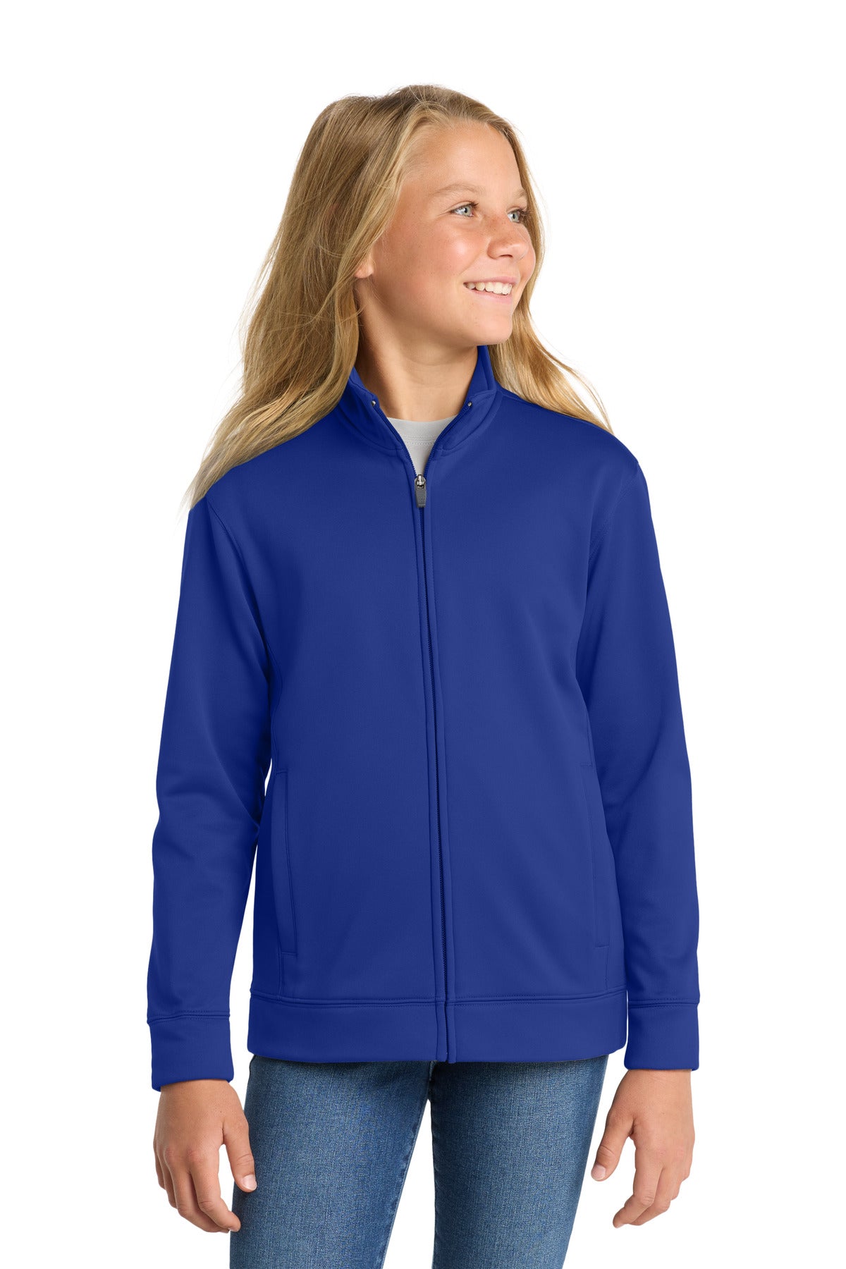 Sport-Tek YST241 Youth Sport-Wick Fleece Full-Zip Jacket Wholesale Youth Fleece Jackets