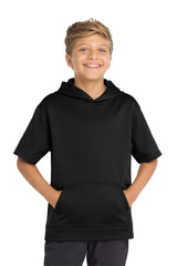 Sport-Tek  ®  Youth Sport-Wick  ®  Fleece Short Sleeve Hooded Pullover. YST251 - Sport-Tek YST251