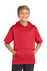 Sport-Tek YST251 Youth Sport-Wick Fleece Short Sleeve Hooded Pullover