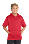 Sport-Tek YST251 Youth Sport-Wick Fleece Short Sleeve Hooded Pullover