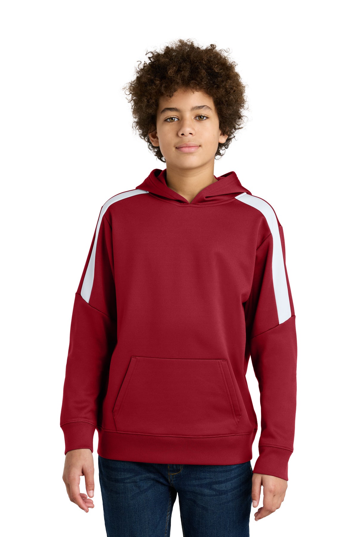 Sport-Tek YST255 Youth Sport-Wick Fleece United Pullover Hoodie