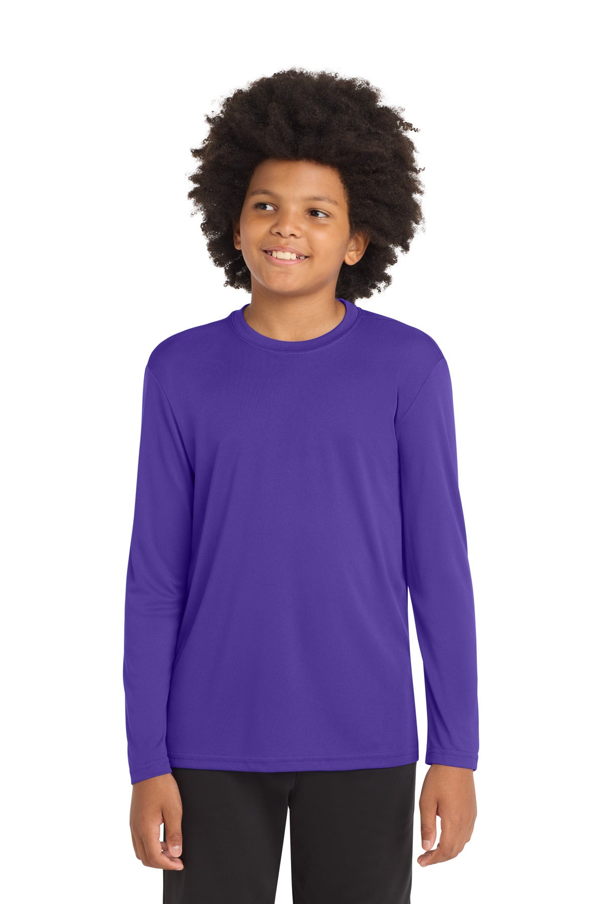 Sport-Tek ®  Youth Long Sleeve PosiCharge ®  Competitor™ Tee. YST350LS - Sport-Tek YST350LS