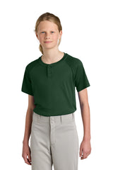 Sport-Tek YST359 Youth PosiCharge Competitor 2-Button Henley