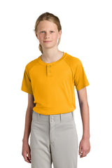Sport-Tek YST359 Youth PosiCharge Competitor 2-Button Henley