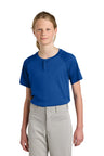 Sport-Tek YST359 Youth PosiCharge Competitor 2-Button Henley