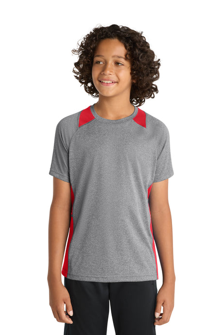 Sport-Tek ®  Youth Heather Colorblock Contender ™  Tee. YST361 - Sport-Tek YST361