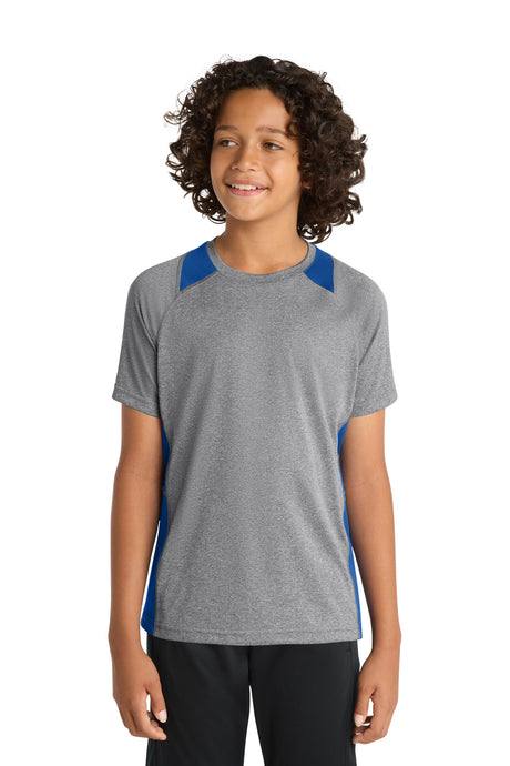 Sport-Tek ®  Youth Heather Colorblock Contender ™  Tee. YST361 - Sport-Tek YST361