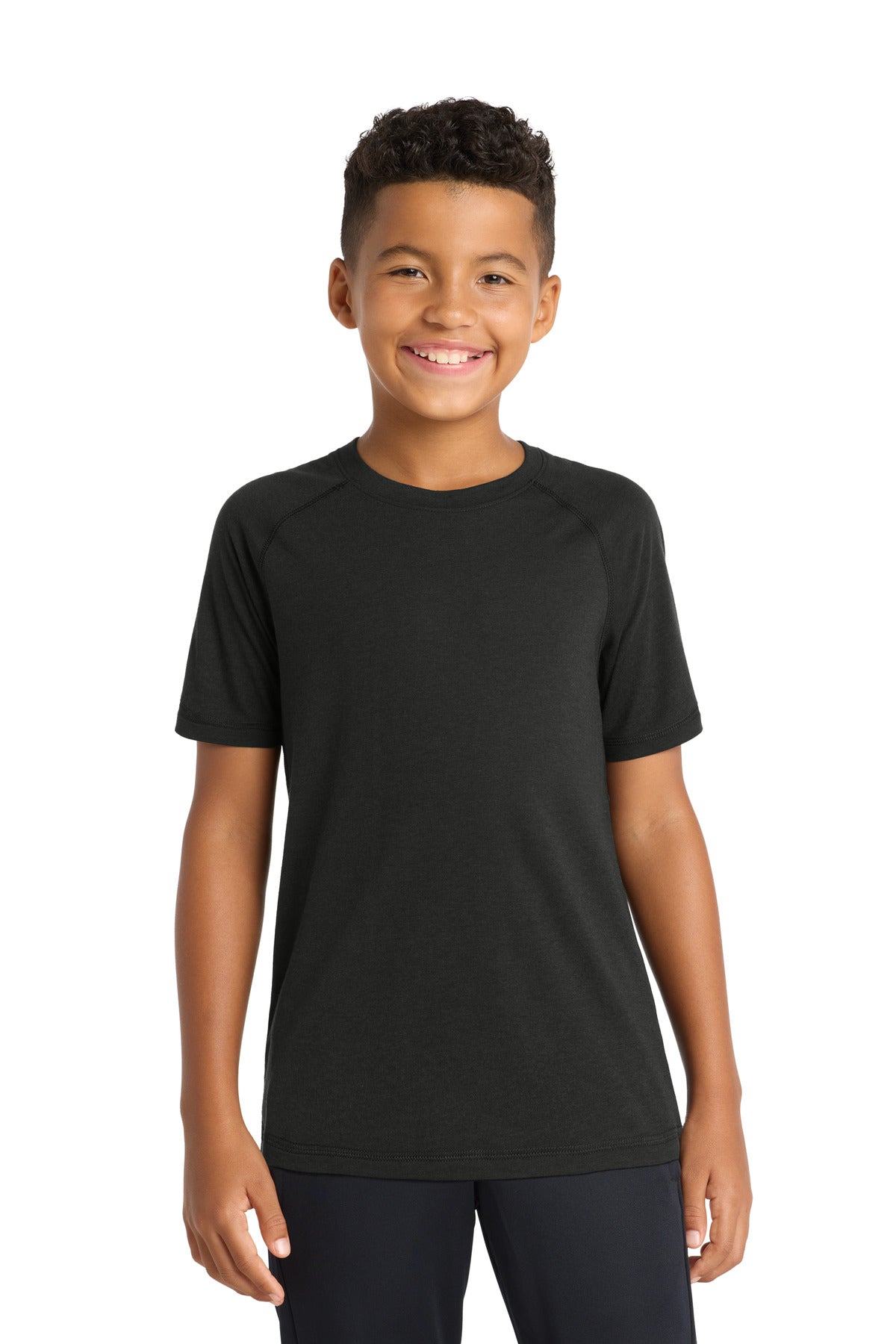 Sport-Tek  ®  Youth PosiCharge  ®  Tri-Blend Wicking Raglan Tee. YST400 - Sport-Tek YST400
