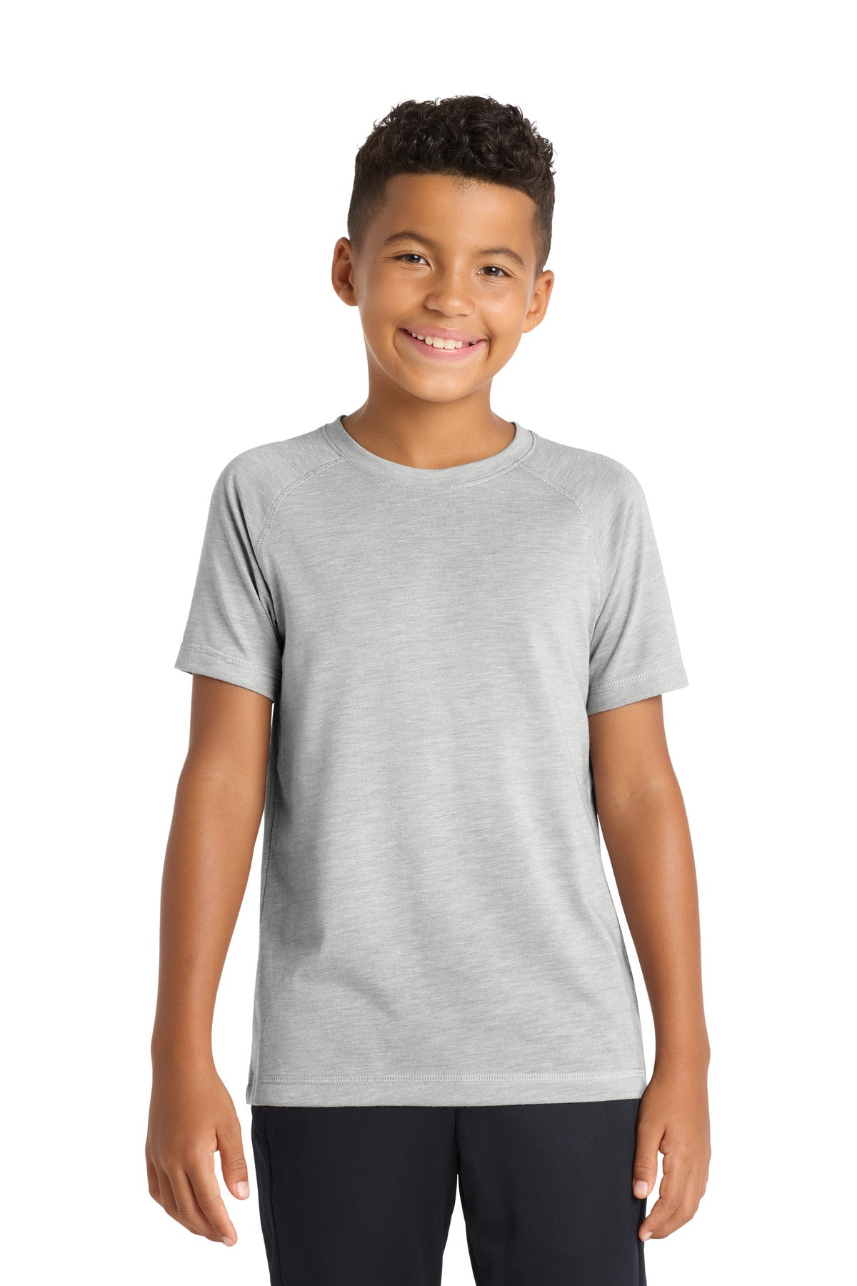 Sport-Tek  ®  Youth PosiCharge  ®  Tri-Blend Wicking Raglan Tee. YST400 - Sport-Tek YST400