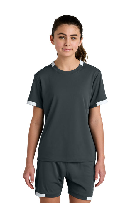 Sport-Tek YST440 Youth Club Short Sleeve Crew
