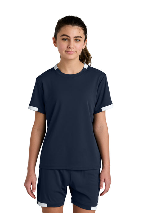 Sport-Tek YST440 Youth Club Short Sleeve Crew