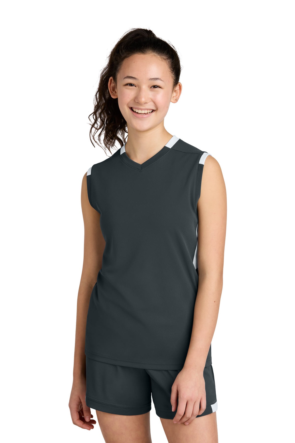 Sport-Tek YST441 Youth Club Sleeveless V-Neck