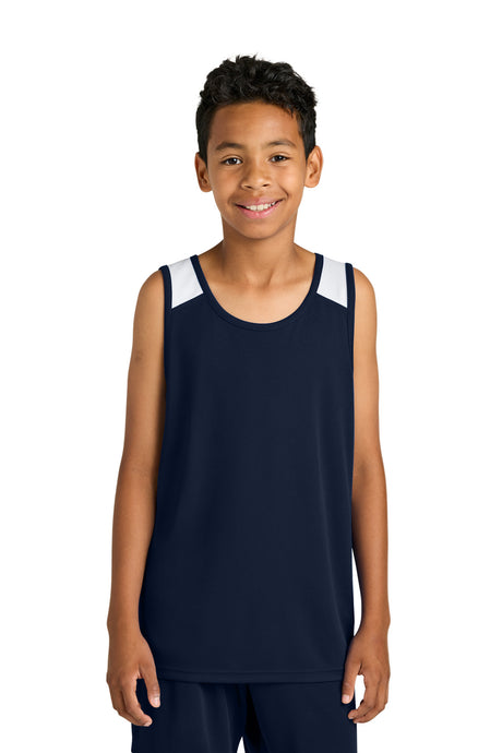 Sport-Tek YST446 Youth Club Track Tank