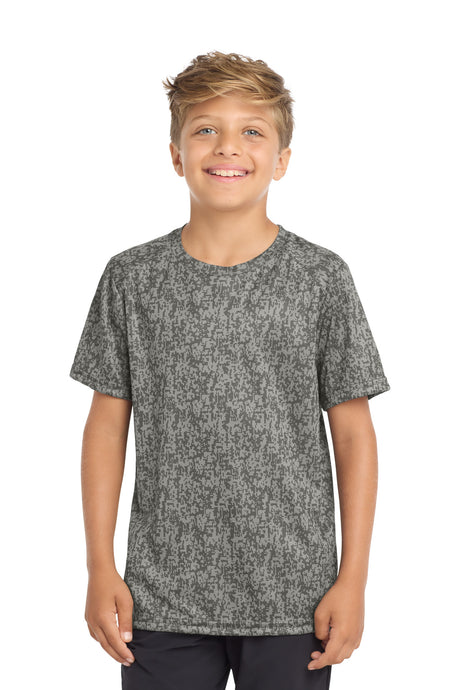 Sport-Tek YST460 Youth Digi Camo Tee | Wholesale Performance Youth Apparel