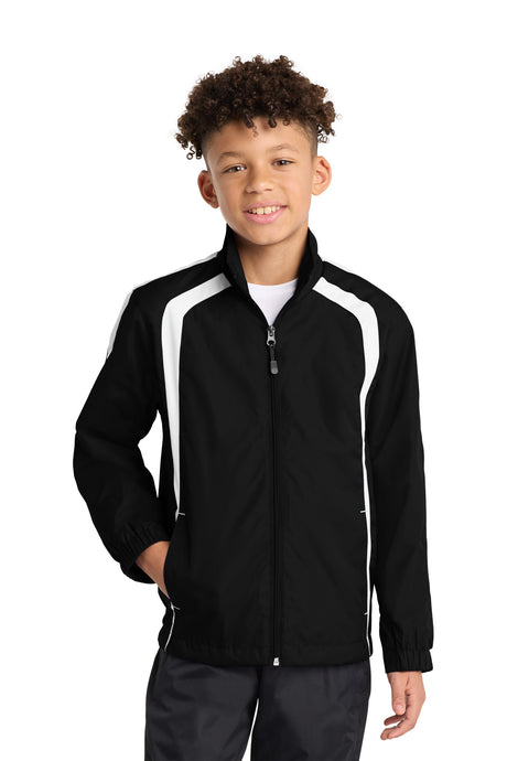 Sport-Tek YST60 Youth Colorblock Raglan Jacket