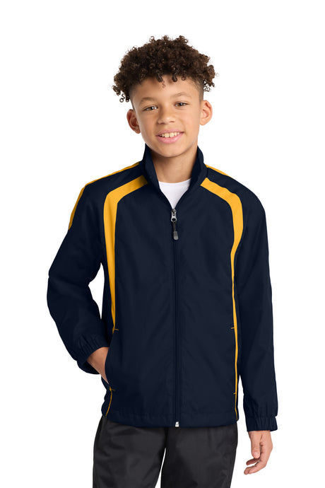 Sport-Tek YST60 Youth Colorblock Raglan Jacket