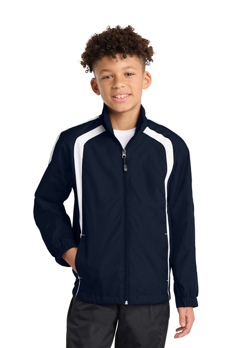 Sport-Tek YST60 Youth Colorblock Raglan Jacket