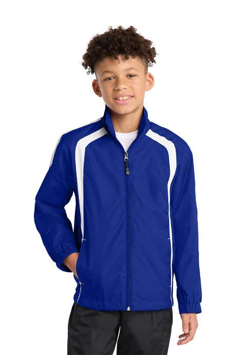 Sport-Tek YST60 Youth Colorblock Raglan Jacket