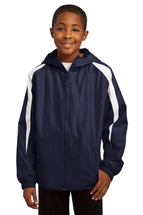 Sport-Tek ®  Youth Fleece-Lined Colorblock Jacket. YST81 - Sport-Tek YST81