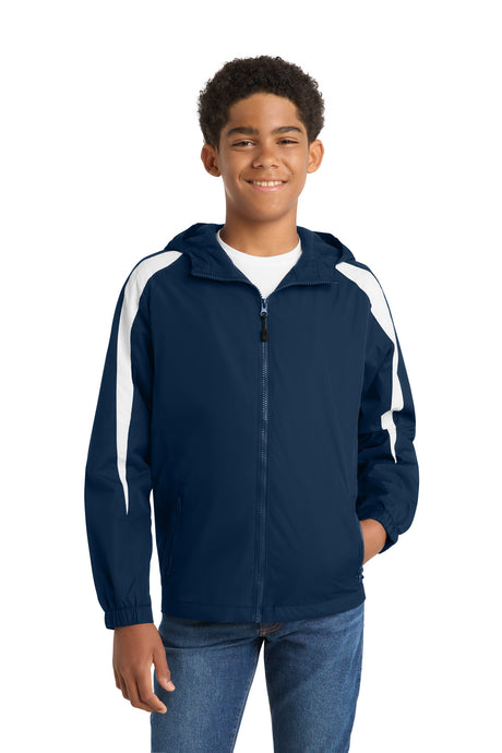 Sport-Tek YST81 Youth Fleece-Lined Colorblock Jacket
