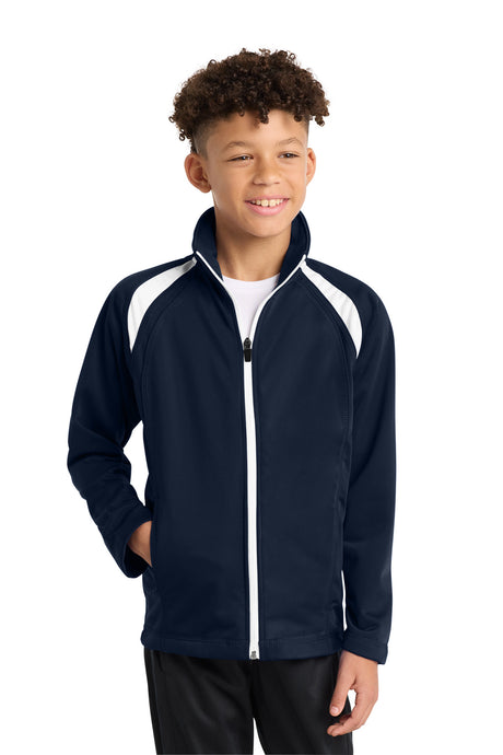 Sport-Tek ®  Youth Tricot Track Jacket. YST90 - Sport-Tek YST90